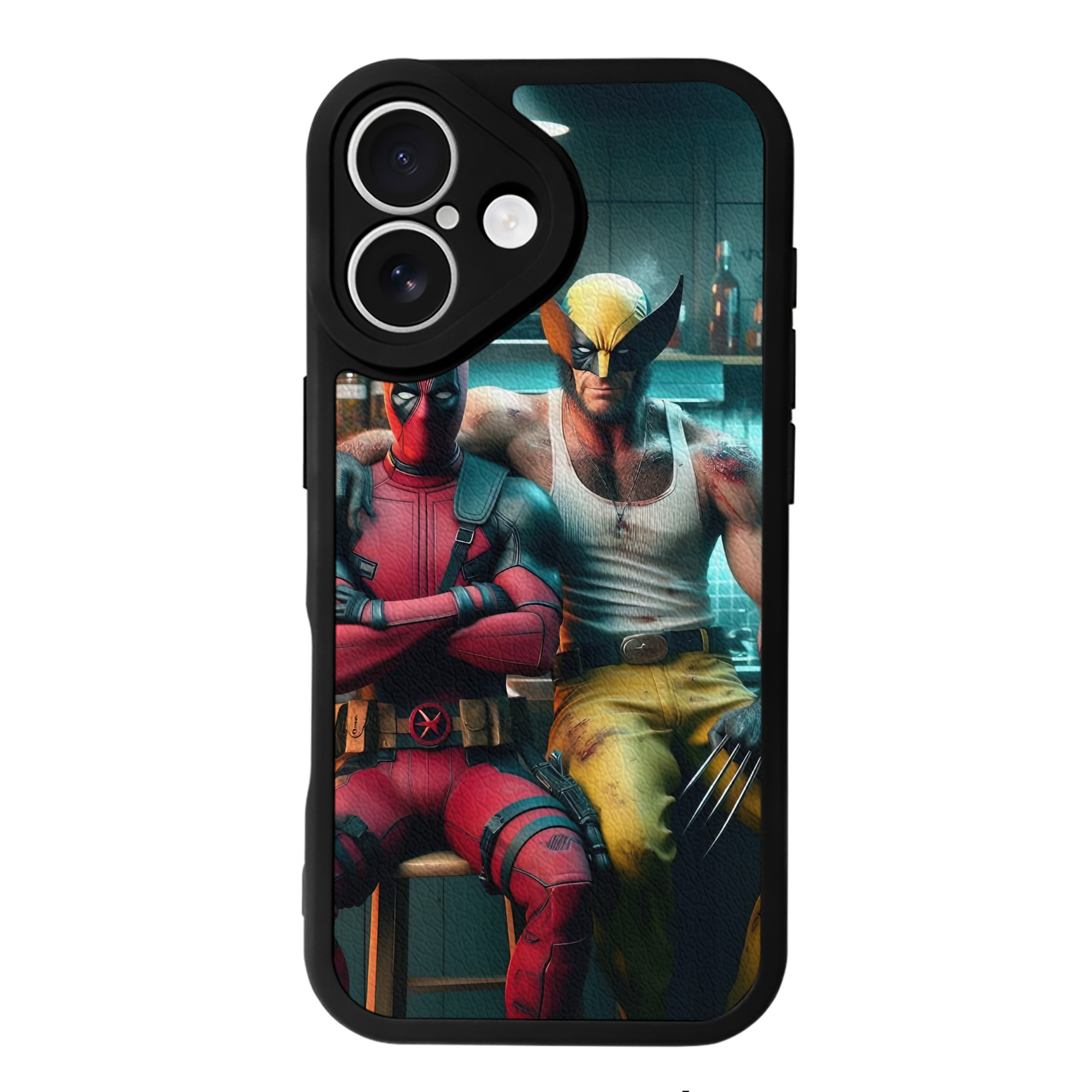 （画像用） Deadpool デッドプール 【iPhone 16シリーズ対応】シリコンスマホケース（レザー調） 材質：シリコン